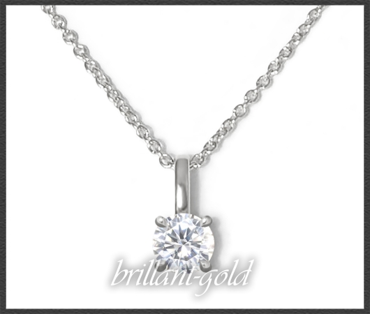 Diamant Anhänger & Kette 585 Gold; 0,39ct
